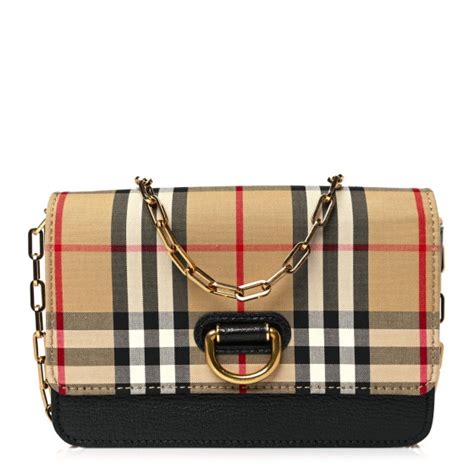 burberry d ring cdreview|BURBERRY Calfskin Vintage Check Mini Hayes D.